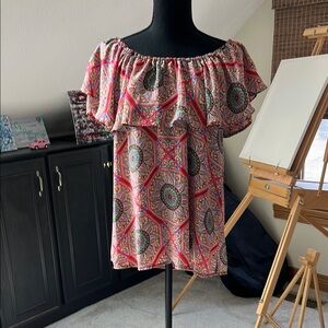 Spense Multicolor Off-Shoulder Blouse